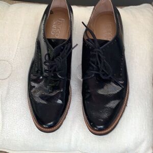 Franco Sarto Womens Black Patent Leather Oxford’s